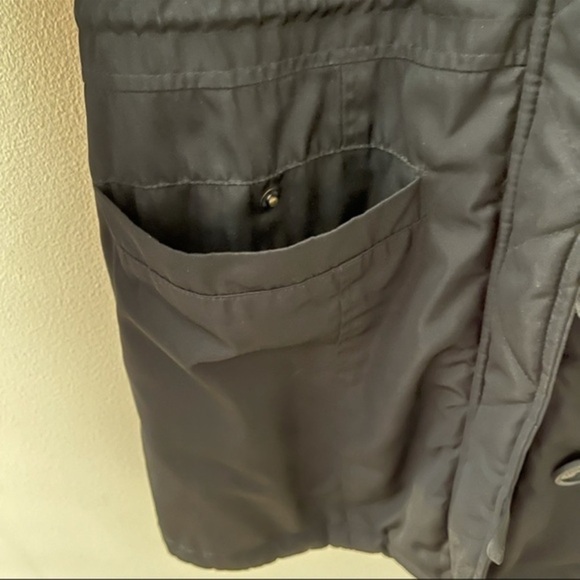 Marc New York black long faux fur jacket hood womens size XS - Picture 6 of 13